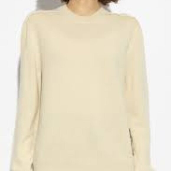 Burberry 100% Wool Cream Turtleneck Sweater Luxurious Knit Women Size M - Picture 2 of 11
